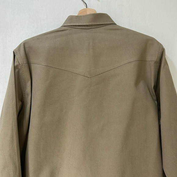 CARHARTT MENS BUTTON DOWN SHIRT WORKWEAR TAN Sz L or XL - Picture 3 of 12